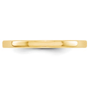 14k Yellow Gold 2mm Lightweight Flat Wedding Band