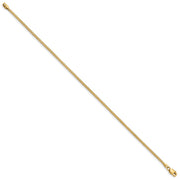 14K 1mm Franco with Lobster Clasp Bracelet