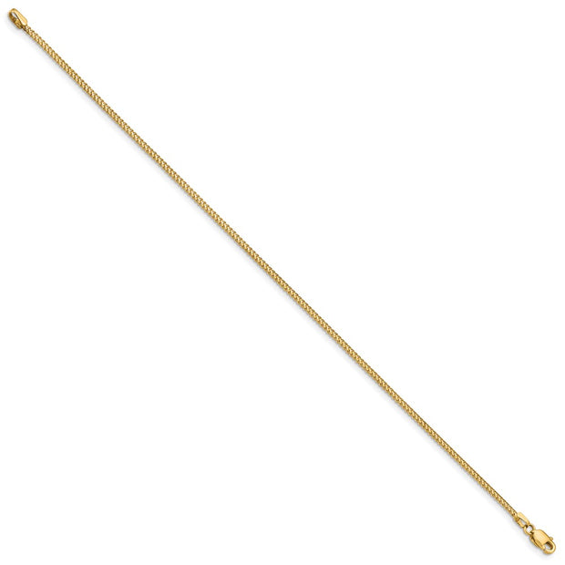 14K 1mm Franco with Lobster Clasp Bracelet