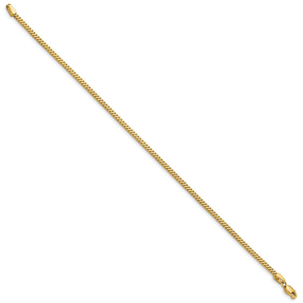 14K 1.5mm Franco with Lobster Clasp Bracelet