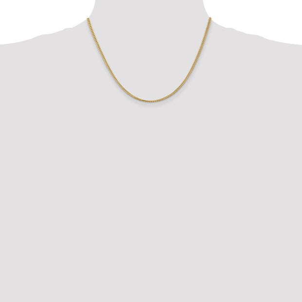 14K 2mm Franco with Lobster Clasp Chain