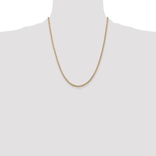14K 2mm Franco with Lobster Clasp Chain