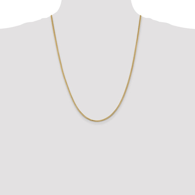14K 2mm Franco with Lobster Clasp Chain