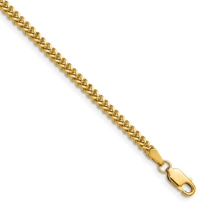 14K 2mm Franco with Lobster Clasp Chain