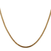 14K 2.5mm Franco with Lobster Clasp Chain