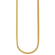 14K 3mm Franco with Fancy Lobster Clasp Chain