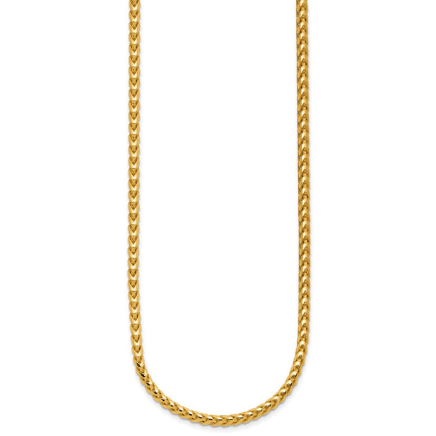 14K 3mm Franco with Fancy Lobster Clasp Chain