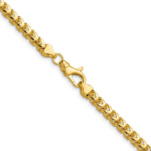 14K 3.7mm Franco with Fancy Lobster Clasp Chain