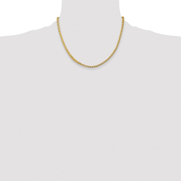 14K 3.7mm Franco with Fancy Lobster Clasp Chain