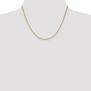 14K 1.9mm Flat Wheat with Lobster Clasp Chain