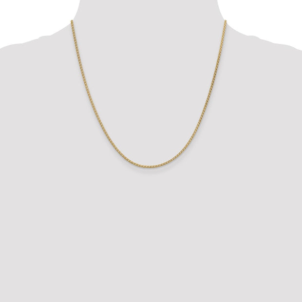 14K 1.9mm Flat Wheat with Lobster Clasp Chain