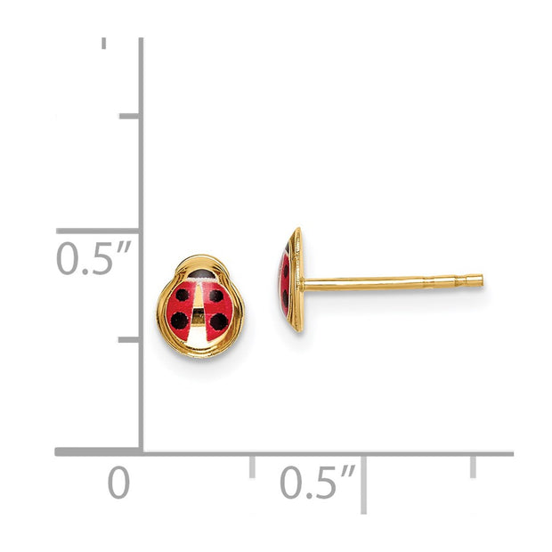 14K Madi K Enamel Ladybug Post Earrings