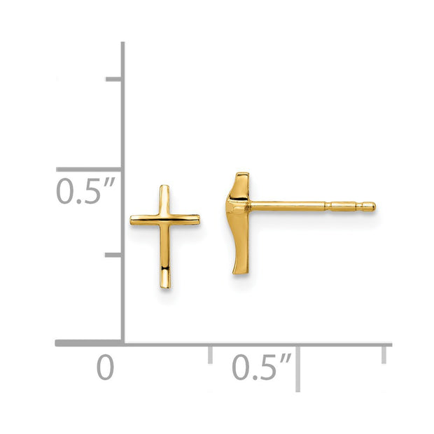 14k Madi K Cross Post Earrings