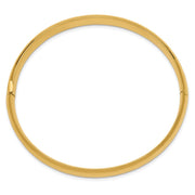 14k 5/16 High Polished Hinged Oval Bangle Bracelet