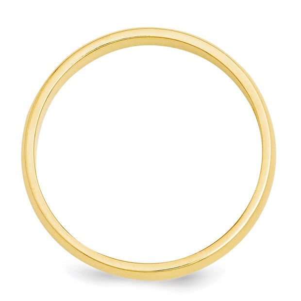 14k Yellow Gold 3mm Half-Round Wedding Band