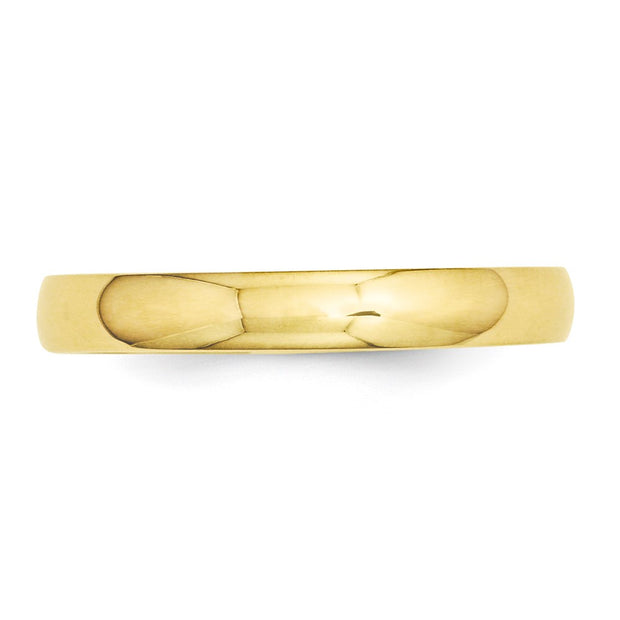 14k Yellow Gold 3mm Half-Round Wedding Band