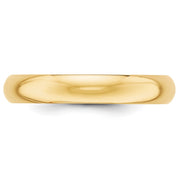 14k Yellow Gold 4mm Half-Round Wedding Band