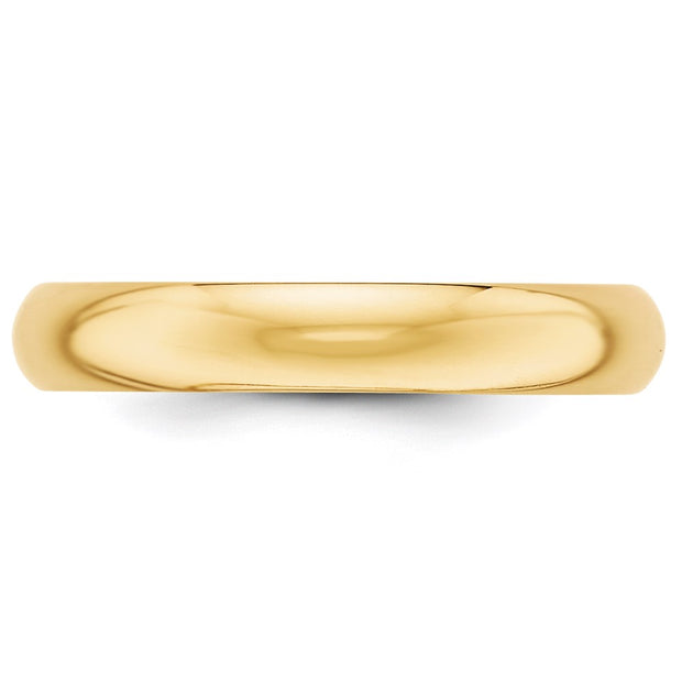 14k Yellow Gold 4mm Half-Round Wedding Band
