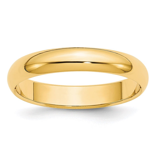 14k Yellow Gold 4mm Half-Round Wedding Band