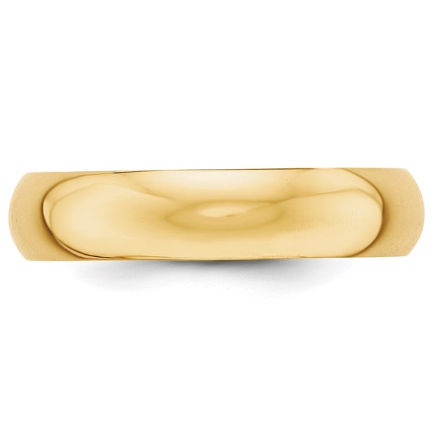 14k Yellow Gold 5mm Half-Round Wedding Band