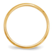 14k Yellow Gold 2.5mm Half Round with Edge Wedding Band