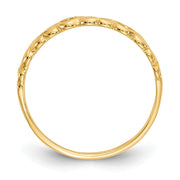 14k Polished Hearts Ring