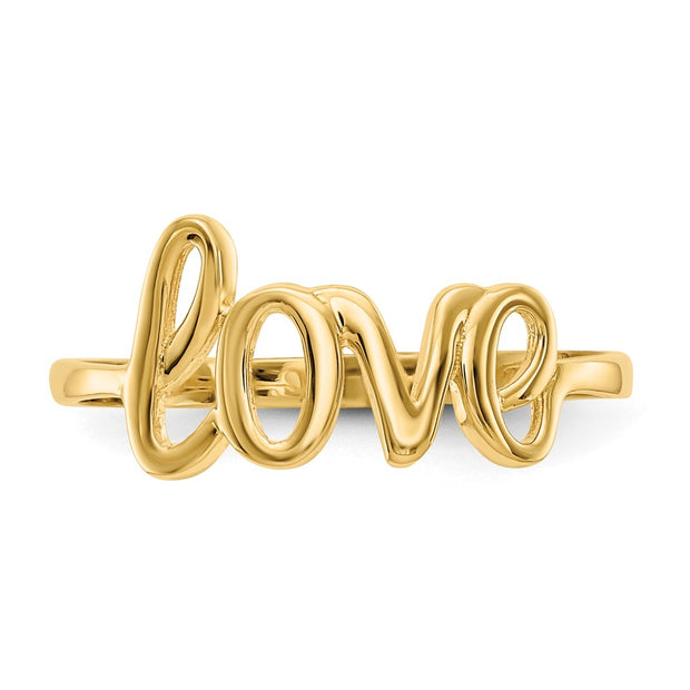 14k Polished Love Ring