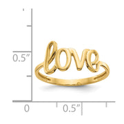 14k Polished Love Ring