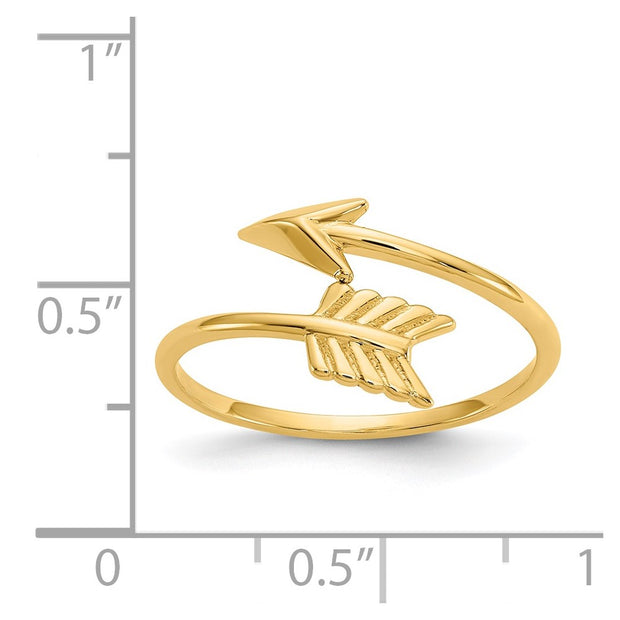 14K Polished Arrow Ring