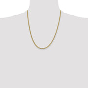 14K 3.1mm Lightweight Flat Cuban with Lobster Clasp Chain
