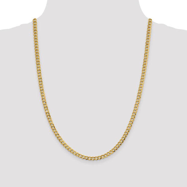 14K 4.7mm Lightweight Flat Cuban with Lobster Clasp Chain