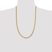 14K 4.7mm Lightweight Flat Cuban with Lobster Clasp Chain