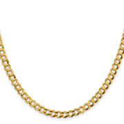 14K 5.9mm Lightweight Flat Cuban with Lobster Clasp Chain