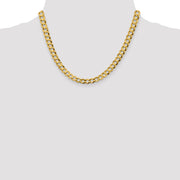 14K 7.2mm Lightweight Flat Cuban with Lobster Clasp Chain