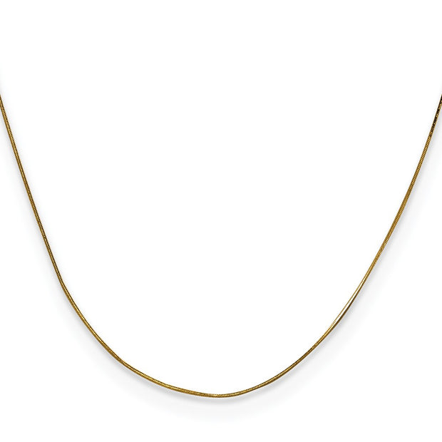 14K .5mm Octagonal Snake with Lobster Clasp Chain