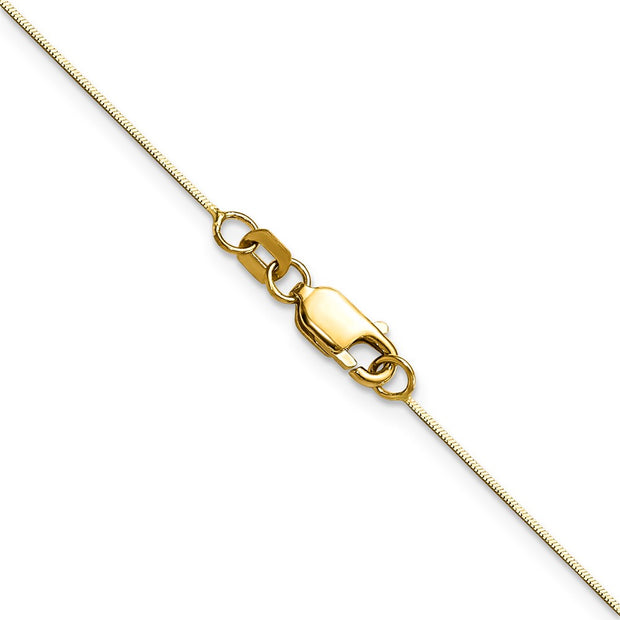 14K .5mm Octagonal Snake with Lobster Clasp Chain