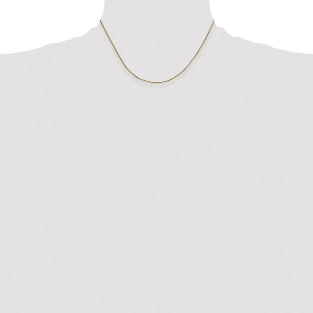 14K .5mm Octagonal Snake with Lobster Clasp Chain