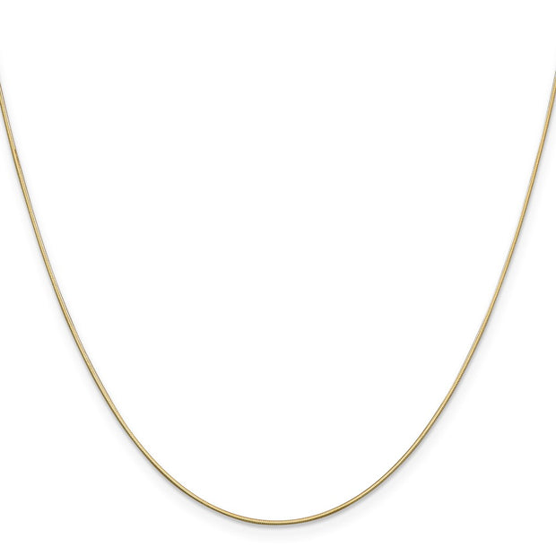 14K .6mm Octagonal Snake with Lobster Clasp Chain