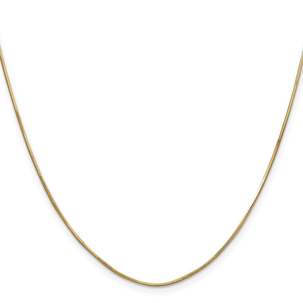 14K .8mm Octagonal Snake with Lobster Clasp Chain