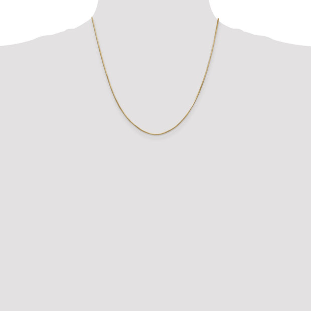14K .8mm Octagonal Snake with Lobster Clasp Chain