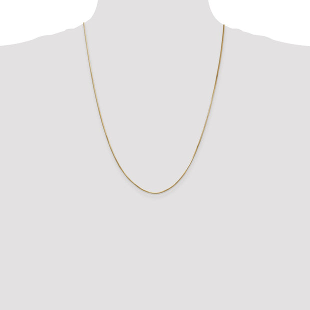 14K .8mm Octagonal Snake with Lobster Clasp Chain