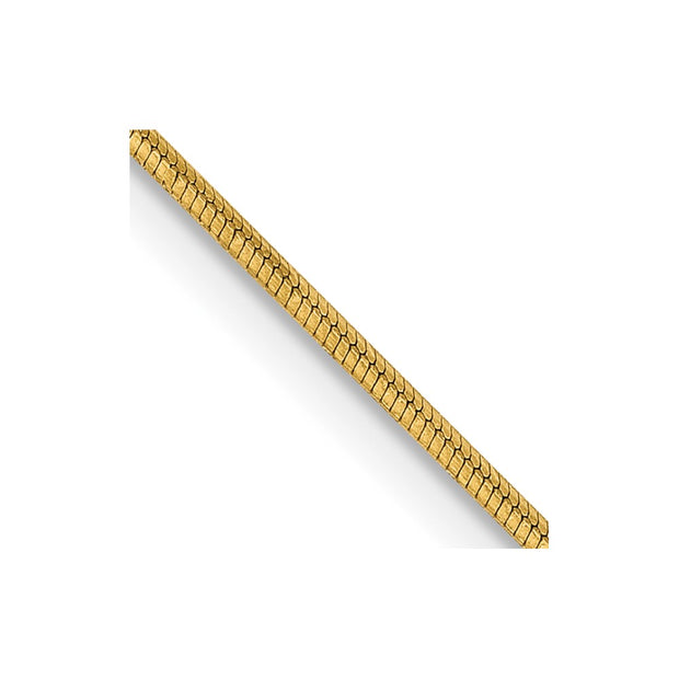 14K .8mm Octagonal Snake with Lobster Clasp Chain
