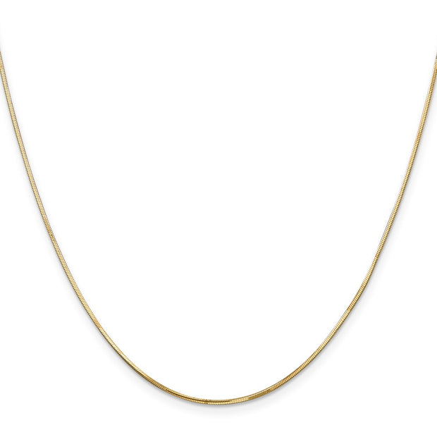14K .9mm Octagonal Snake with Lobster Clasp Chain