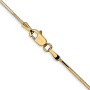 14K .9mm Octagonal Snake with Lobster Clasp Chain