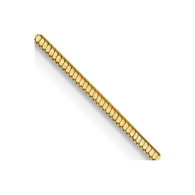 14K .9mm Octagonal Snake with Lobster Clasp Chain