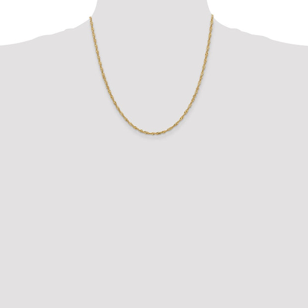 14K 2mm Singapore with Lobster Clasp Chain