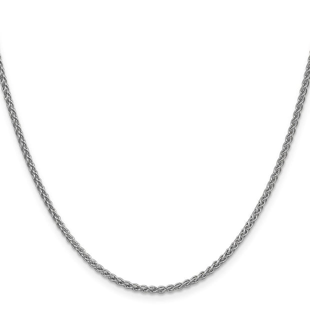 14K White Gold 2.1mm Spiga with Lobster Clasp Chain
