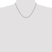 14K White Gold 2.1mm Spiga with Lobster Clasp Chain