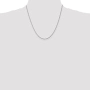 14K White Gold 1.4mm Singapore with Spring Ring Clasp Chain