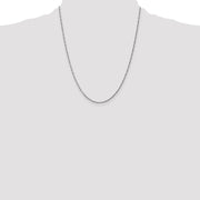 14K White Gold 1.4mm Singapore with Spring Ring Clasp Chain